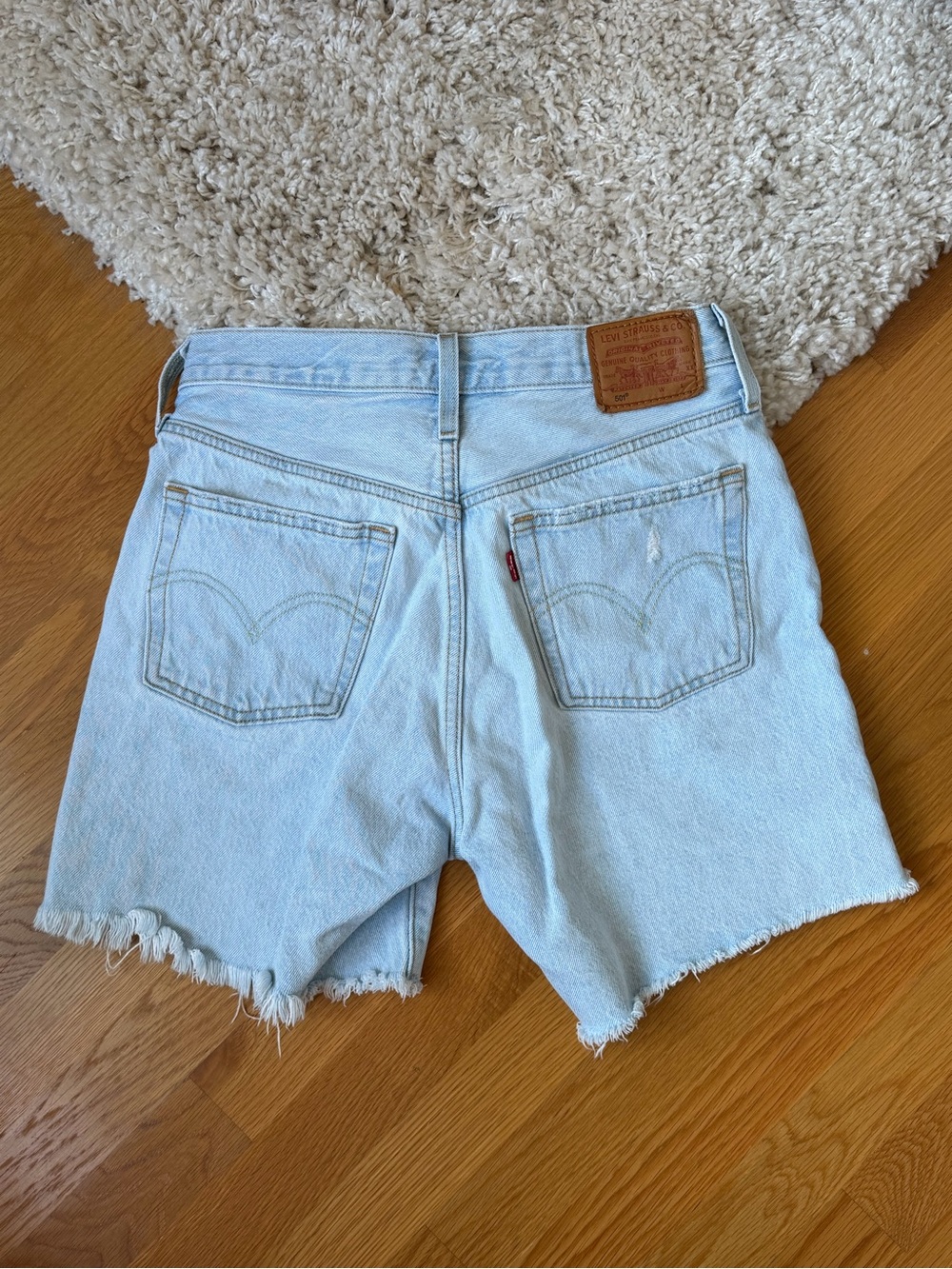 Levi's 501 Light Blue Denim Cutoff Shorts - Women's